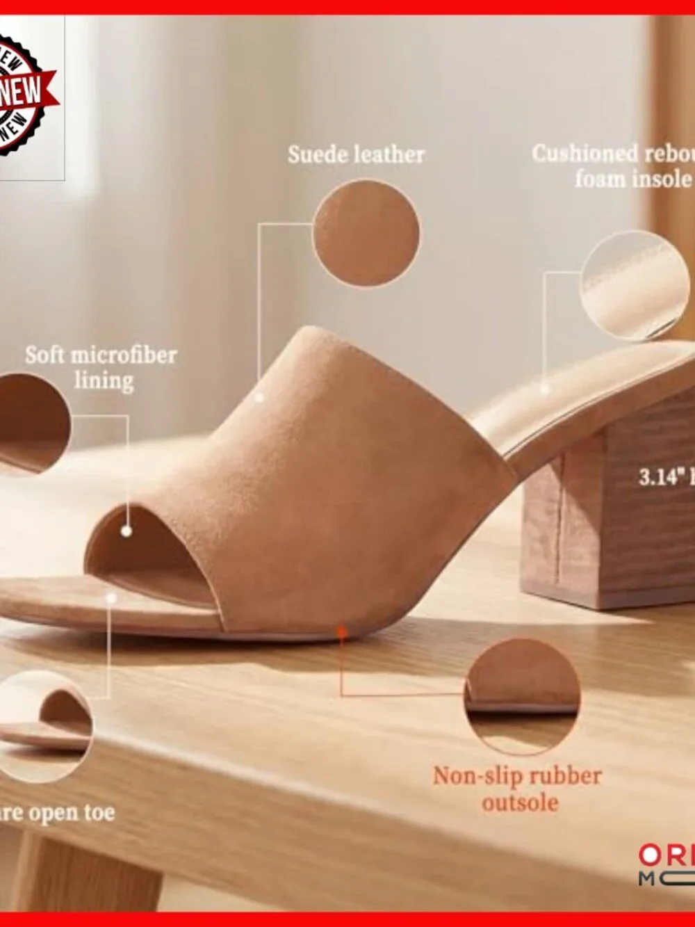 Square Toe Wedge Heel Sandals Slip On Casual Summer Beach